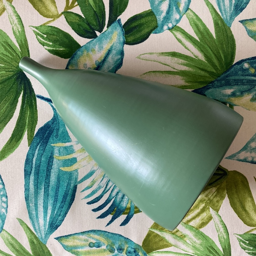 Jose Sosa Vintage 2003 Pottery Vase  Chulucanas PERU sea green serene earthy - Picture 15 of 15